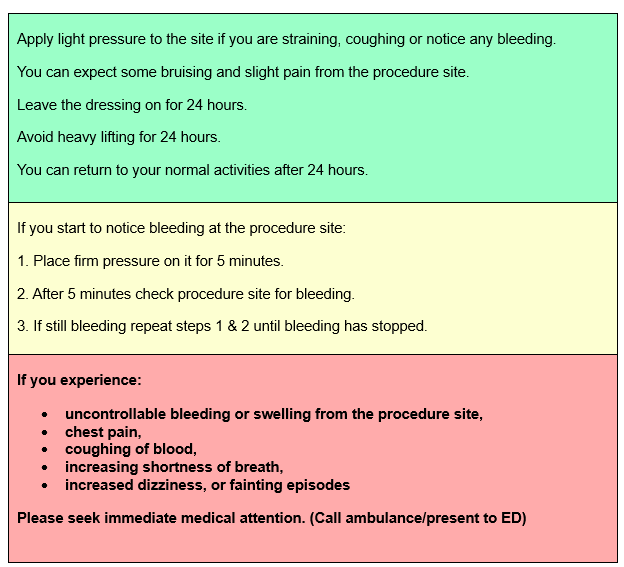 RHC post op information final